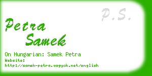 petra samek business card